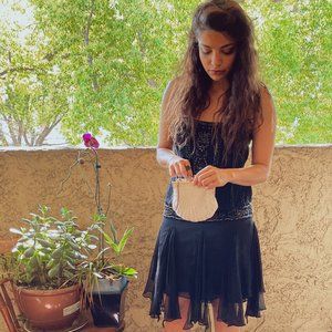 Sue Wong Nocturne Black Beaded Dress